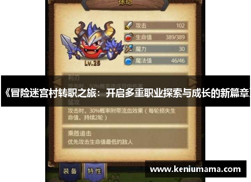《冒险迷宫村转职之旅：开启多重职业探索与成长的新篇章》